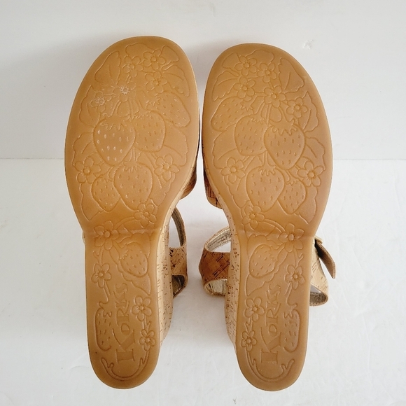 NEW Korks By Kork Ease Jenneve Cork Natural Wedge Strappy Cork Sandals, Size 9 - Picture 8 of 9